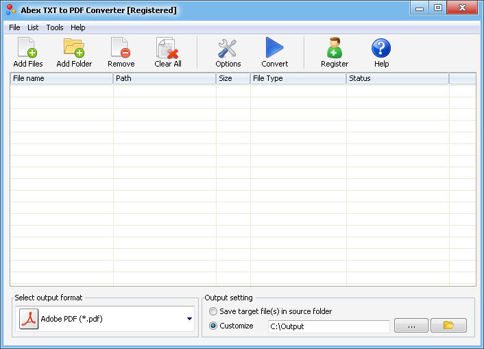 Abex TXT to PDF Converter 4.5 full